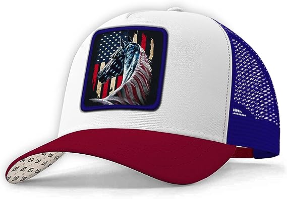 Photo 1 of Asvance Trucker Hat - Mesh Back Baseball Cap for Mens - Premium American Patriots Embroidered Hats - Gift for Dad
