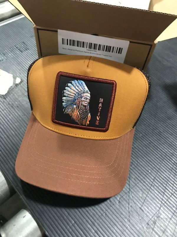 Photo 1 of Asvance Trucker Hat - Mesh Back Baseball Cap for Womens, Mens - Premium Native American Embroidered Hats - Gift for Mom, Dad