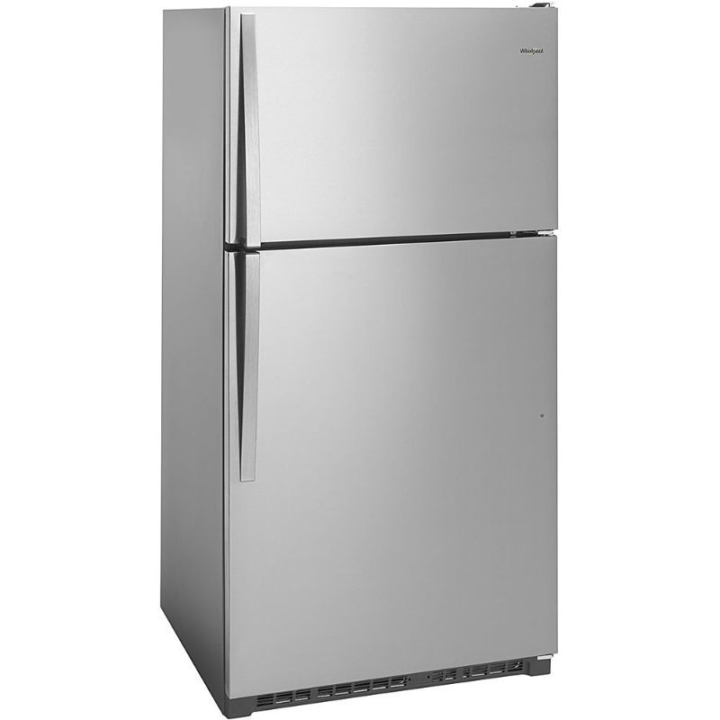 Photo 1 of Whirlpool - 20.5 Cu. Ft. Top-Freezer Refrigerator - Stainless Steel
