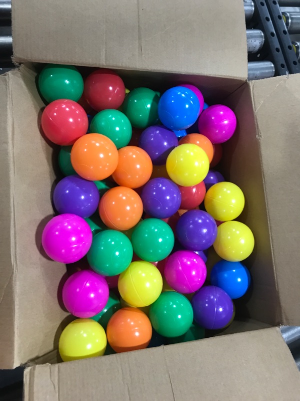 Photo 2 of LANGXUN Soft Plastic Ball Pit Balls - Plastic Toy Balls for Kids - Ideal Baby Toddler Ball Pit, Ball Pit Play Tent, Baby Pool Water Toys, Kiddie Pool, Party Decoration, Photo Booth Props 50pcs /100pcs Rainbow Color Pack of 100