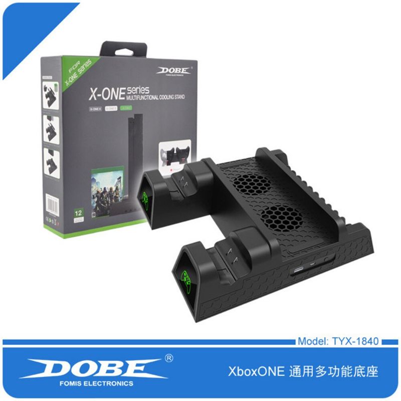 Photo 1 of DOBE Multifunctional TYX-1840 Game Console Cooling Fan Fast Charging For Xbox one Slim Auto-Sensing Dual Charging Stand
