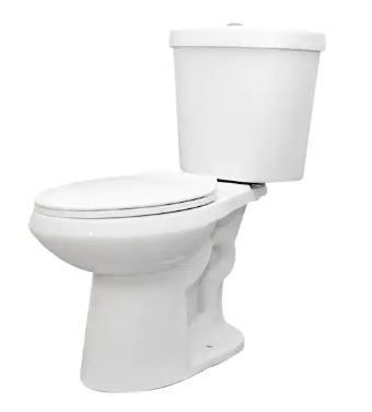 Photo 1 of 2-piece 1.1 GPF/1.6 GPF High Efficiency Dual Flush Complete Elongated Toilet in White, Seat Included
