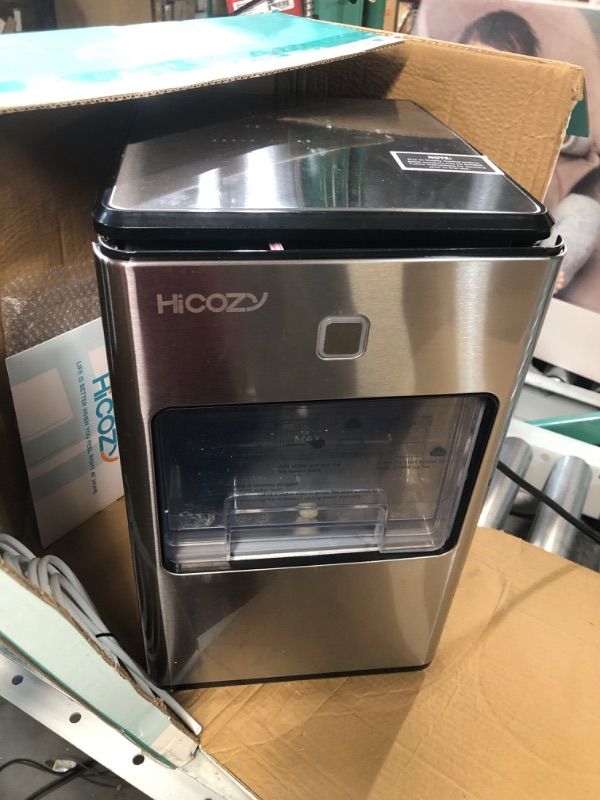 Photo 2 of (PARTS ONLY NO REFUNDS) HiCOZY Countertop Nugget Ice Maker, Standard Black 1