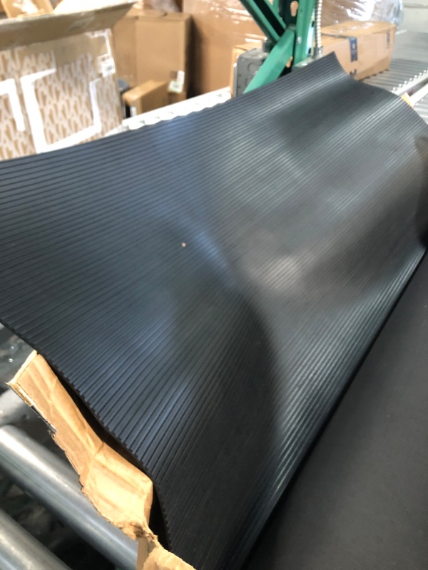 Photo 5 of MYOYAY Fine Rib Rubber Mat Corrugated Rubber Mats 1/8" Thick Insulating Mat 3.3' x 9.8' 