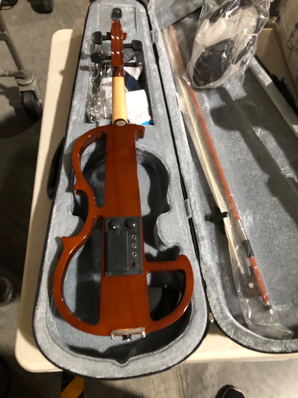 Photo 4 of **PARTS ONLY** **SEE CLERK NOTES** Vangoa Electric Violin, 3/4 Silent Electric Violin Kit                                                