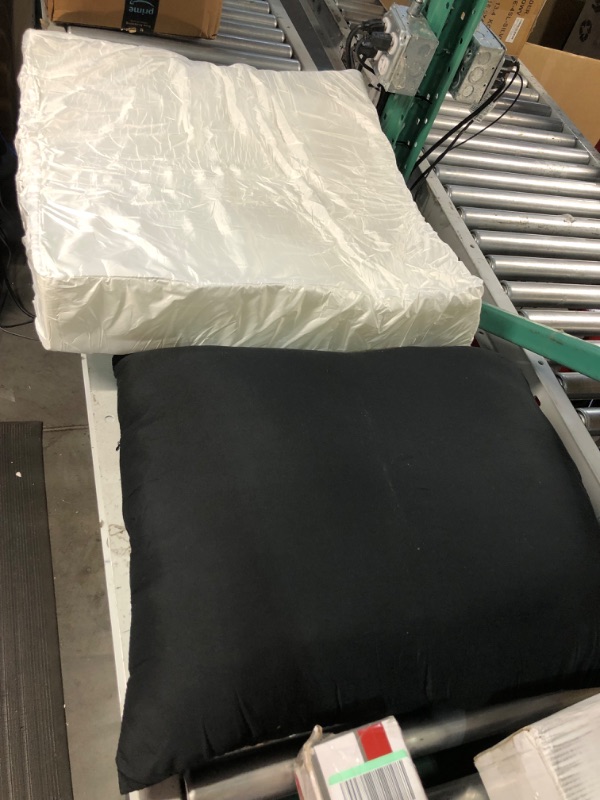 Photo 2 of ***SIMILAR TO STOCK PHOTO***  Cushion and Pillow Insert Set, High Density Upholstery Foam Cushion, Microfiber Polyester Filled Pillow Insert, Cover Not Included 