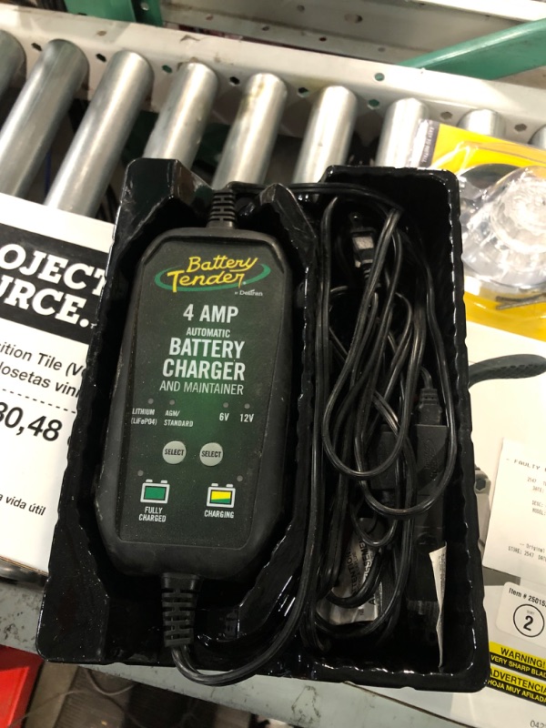 Photo 2 of Battery Tender 4 AMP Car Battery Charger and Maintainer: Switchable 6V / 12V, Automotive Battery Charger and Maintainer for Cars, Trucks, and SUVs, Lead Acid & Lithium Battery Charger - 022-0209-BT-WH