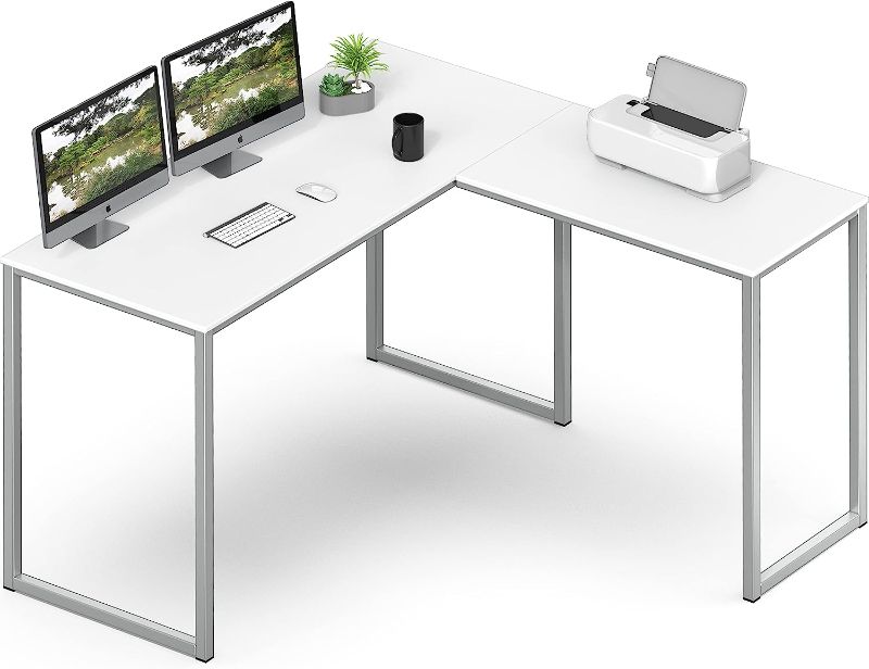 Photo 1 of ***SIMILAR TO STOCK PHOTO*** SHW 48-Inch Mission L-Shaped Home Computer Desk, White
