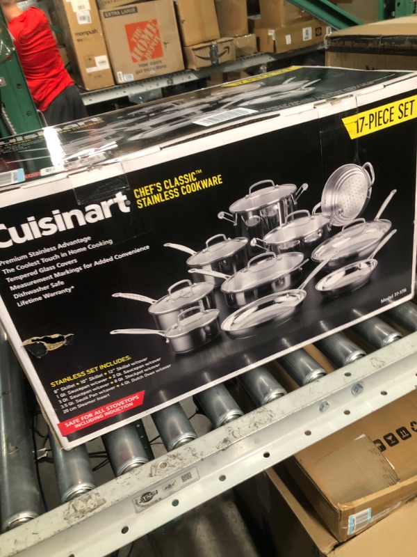 Photo 2 of ***USED & DIRTY*** Cuisinart 77-17N Stainless Steel Chef's Classic Stainless, 17-Piece, Cookware Set Cookware Set 17-Piece