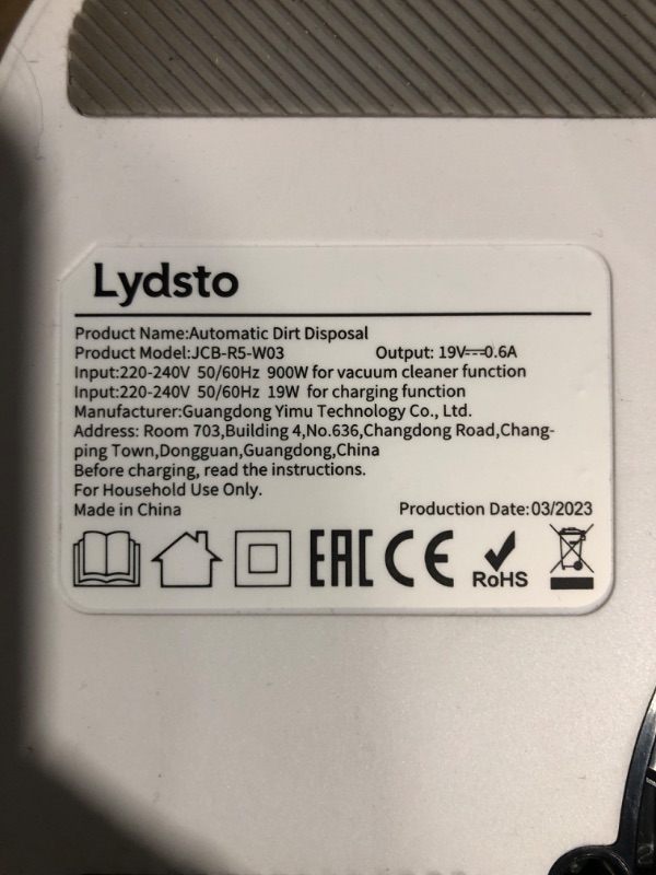 Photo 9 of * important * see notes *
Lydsto R5 Robot Vacuum and Mop Combo with HEPA Self-Emptying Base, 3-in-1 Robotic Vacuum with Lidar Navigation