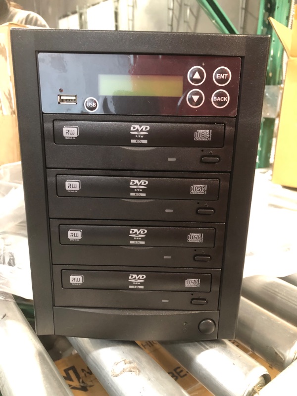 Photo 2 of Acumen Disc 1 to 3 DVD CD Duplicator - Multiple Discs Copier Tower Machine with 24x Writers Burners Drives (Standalone Audio Video Copy Duplication Device Unit) 1 to 03