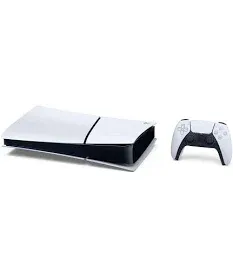 Photo 1 of PS5. WHITE CONSOLE AND CONTROLLER 