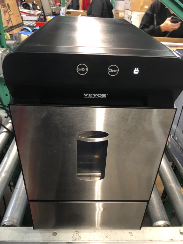 Photo 1 of VEVOR Nugget Ice Maker, 37lbs in 24 Hrs, Manual & Auto Refill Countertop Nugget Ice Maker Self Cleaning Portable Nugget Ice Maker for Home Office Party RV, with Scoop and Basket Silver 37lbs