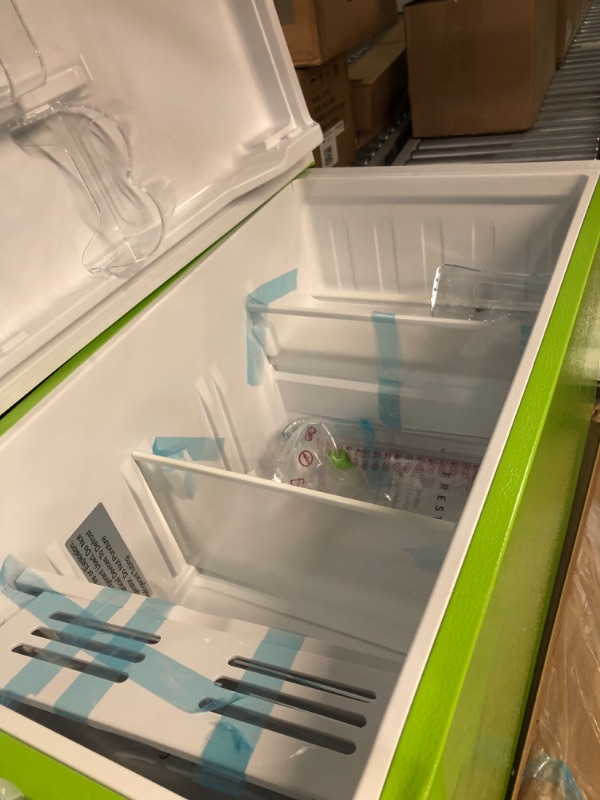 Photo 1 of **MAJOR DAMAGE**
Frestec 3.1 CU' Mini Refregiator, with Freezer, Green (FR 310 GREEN)