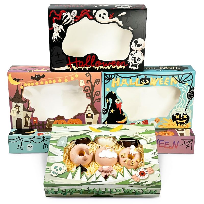 Photo 1 of ***non refundable*****
Halloween Bakery Boxes with Window 12x8x2.5 inches Pastry Boxes Mini Cookie Boxes for Festival Bakerys Thick & Sturdy ?24 Packs? 12 x 8 x 2.5 inch/24 Pcs Halloween Four Seasons