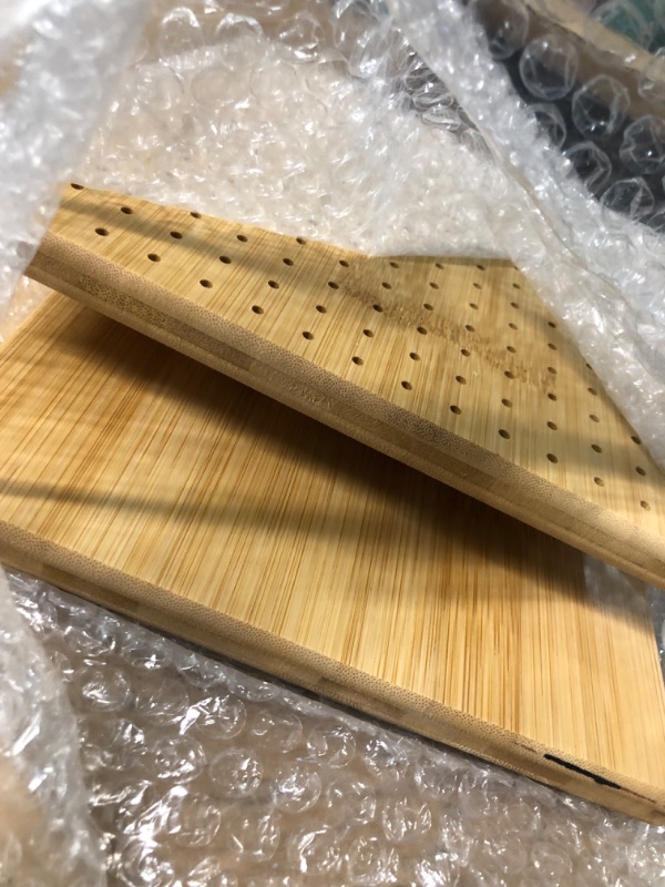 Photo 5 of ***non refundable***
2Pcs 8 Inches Bamboo Wooden Board for Knitting Crochet and Granny Square Blocking Board for Knitting and Crochet Projects with 50-4Inches Pins and Wooden Knitting Base