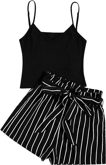 Photo 1 of **non refundable****
SOLY HUX Women's 2 Piece Outfits Summer Cami Top with Shorts Set