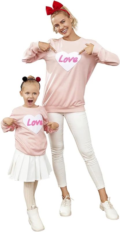 Photo 1 of ***non refundable***
Mumetaz Mommy and Me Valentine Outfits Heart Love Print Long Sleeve Casual Pullover Top Sweatshirt Family Matching Clothes (Large)