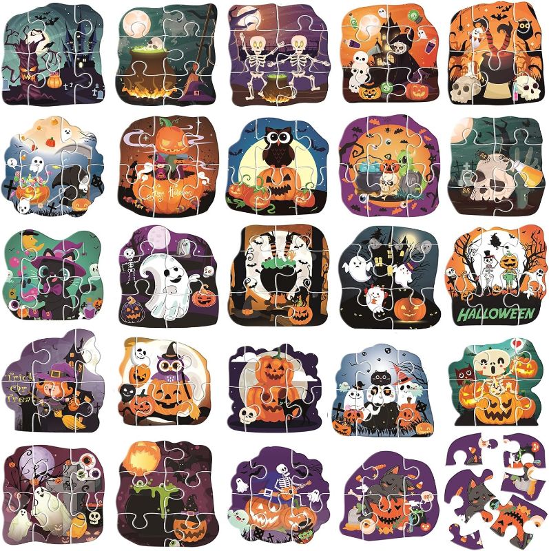 Photo 1 of **non refundable***
Jenaai 48 Pack Halloween Jigsaw Puzzles Set for Kid Halloween Party Favor Game Jigsaw Puzzle with 24 Design Halloween Trick or Treating Gift for Boy Girl Goodie Bag Stuffer School Classroom Reward