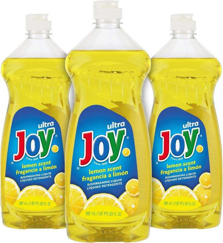 Photo 1 of ***non refundable***
JOY Ultra Grease Cutting Dishwashing Dish Detergent Liquid Soap, Lemon Scent, 30 Ounce Pack of 3, Powerful Cleaning Agent