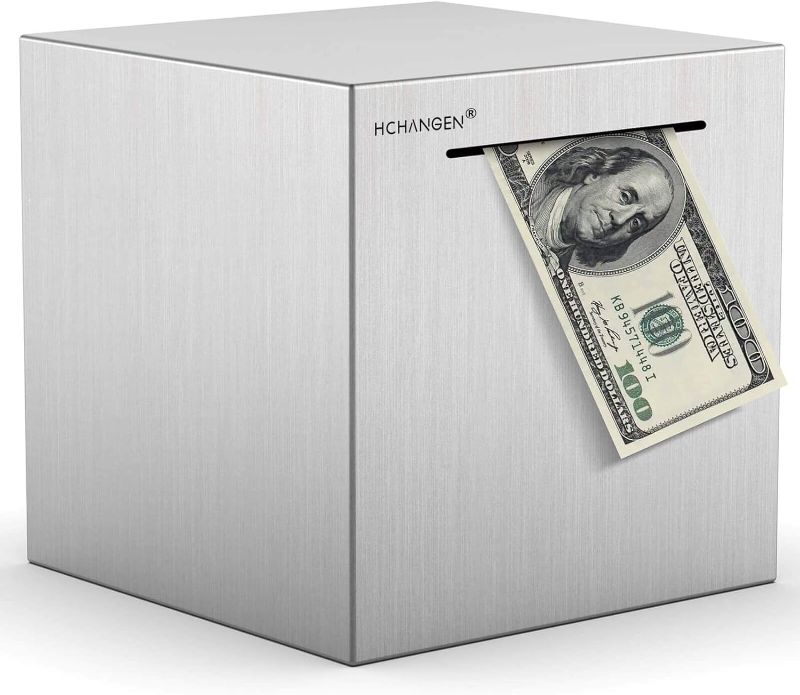 Photo 1 of **non refundable***
Piggy Bank for Adults,Stainless Steel Savings Bank,Unbreakable Adult Piggy Bank,Help Budget and Save Must Break to Access Money Banks?5.9 Inch