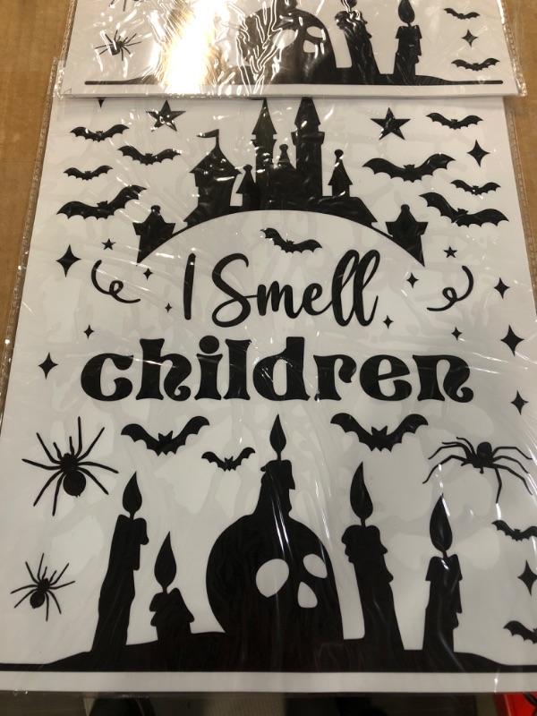 Photo 3 of (BUNDLE OF 2 NO REFUNDS) Halloween Window Clings Halloween Decorations - 8 Sheets Hocus Pocus Window Stickers