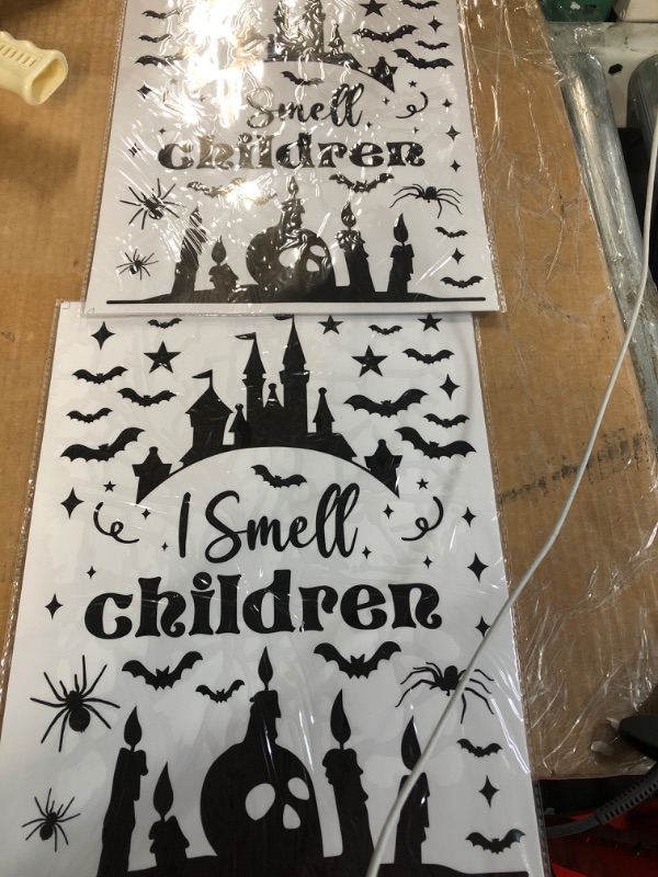 Photo 2 of (BUNDLE OF 2 NO REFUNDS) Halloween Window Clings Halloween Decorations - 8 Sheets Hocus Pocus Window Stickers