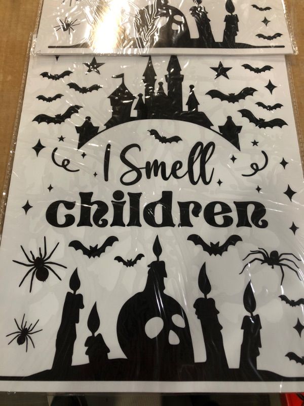 Photo 3 of (BUNDLE OF 2 NO REFUNDS) Halloween Window Clings Halloween Decorations - 8 Sheets Hocus Pocus Window Stickers