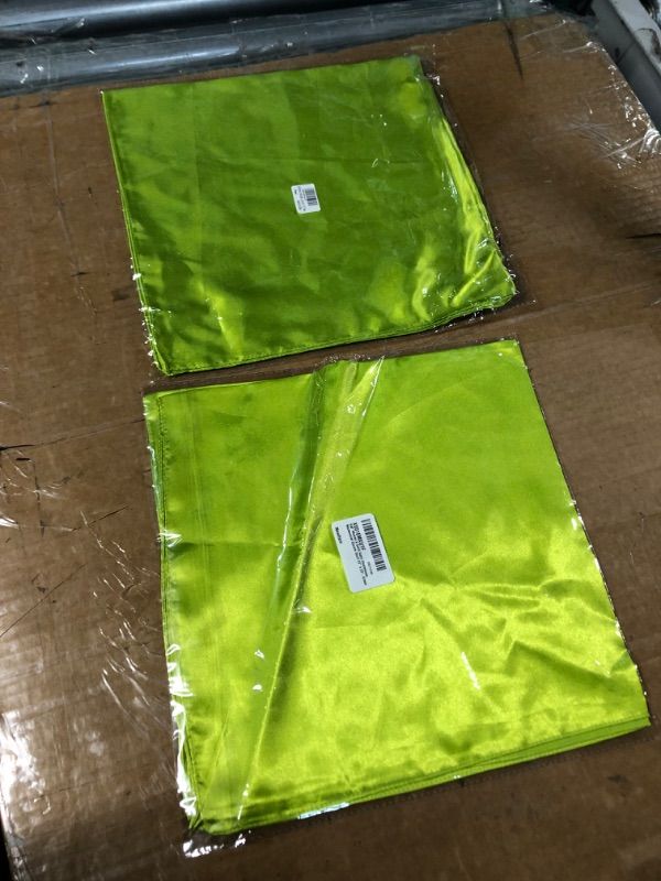 Photo 1 of **non refundable bundle***
X&F Women's Solid Stain Charmeuse Neckerchief Square Scarf 23" * 23" (Green, 2 Pack)