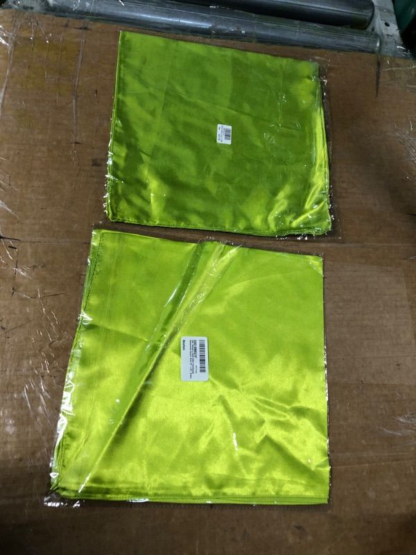 Photo 1 of **non refundable bundle***
X&F Women's Solid Stain Charmeuse Neckerchief Square Scarf 23" * 23" (Green, 2 Pack)