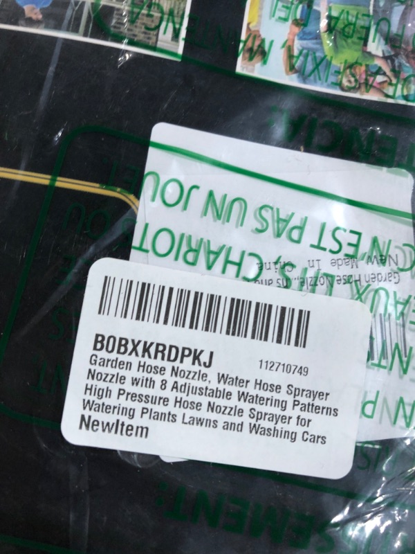 Photo 1 of Garden Hose Nozzle, Water Hose Sprayer Nozzle with 8 Adjustable Watering Patterns High Pressure Hose Nozzle Sprayer for Watering Plants Lawns and Washing Cars