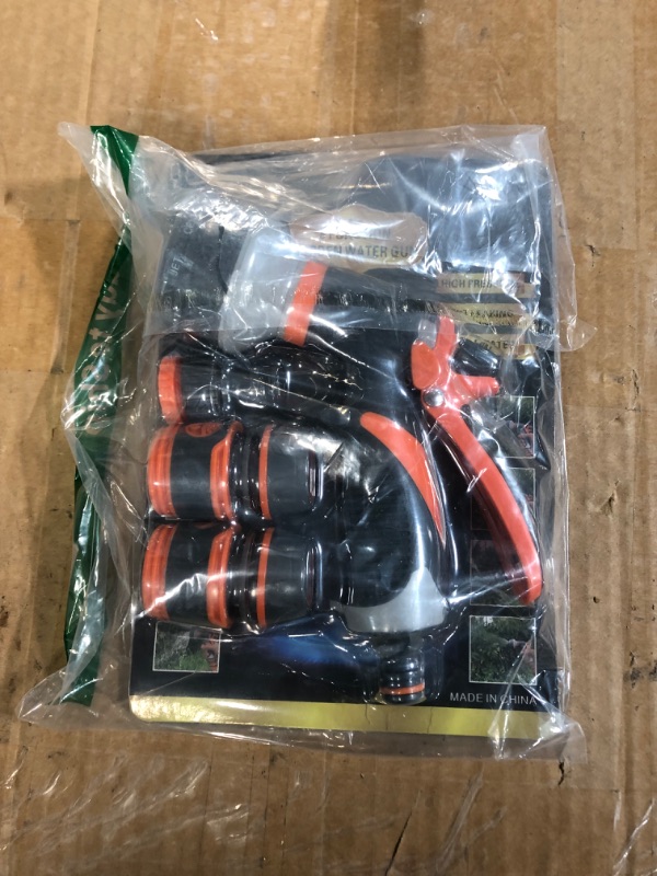 Photo 1 of Garden Hose Nozzle, Water Hose Sprayer Nozzle with 8 Adjustable Watering Patterns High Pressure Hose Nozzle Sprayer for Watering Plants Lawns and Washing Cars