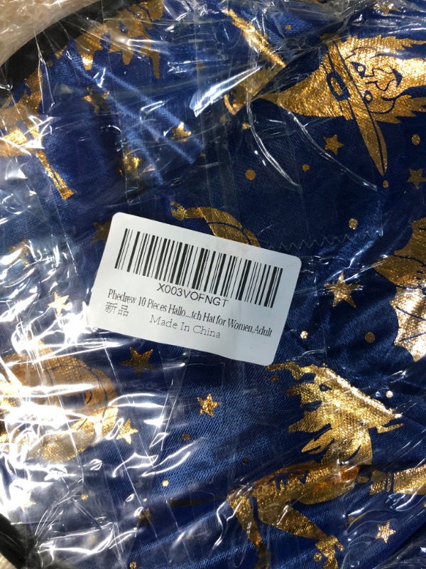 Photo 1 of **non refundable bundle****
Phedrew 10 Pieces Halloween Witch Hat Halloween Cosplay Costumes Accessories with 100 Yards Hanging Rope Blue and Gold 01 (2 Pack)