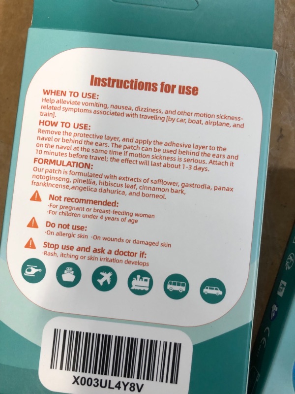 Photo 3 of **non refundable bundle***
Motion Sickness Patches 50 Sheets – Sea Sickness Patches for Cruise -Dizziness Vertigo & Nausea Relief, for Cruise Ships, Airplanes, Cars, Non Drowsy, Travel Essentials,Cruise Essentials 50 Count (2 Pack)