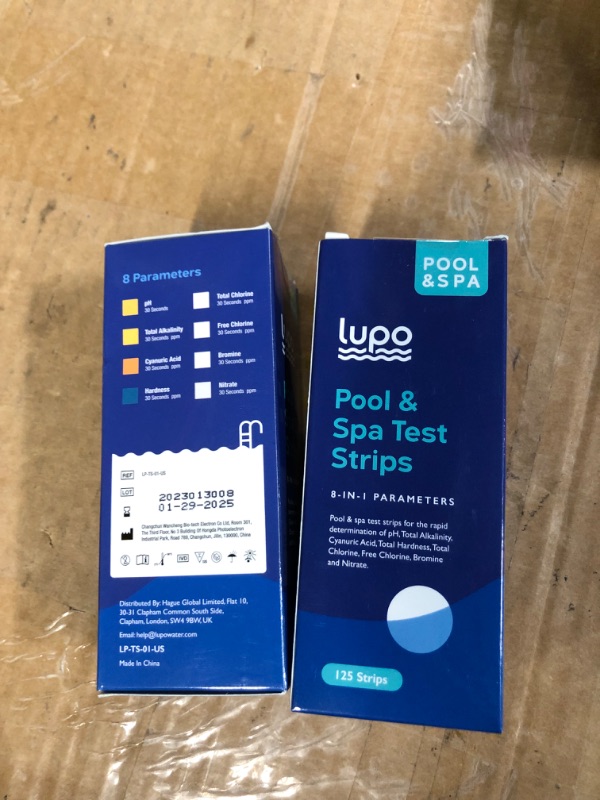 Photo 4 of ***non refundable bundle*****
Lupo 8-in-1 Swimming Pool and Spa Test Strips for pH, Total Alkalinity, Cyanuric Acid, Total Hardness, Total Chlorine, Free Chlorine, Bromine and Nitrate | Large Pack Size: 125 Test Strips (2 Pack)