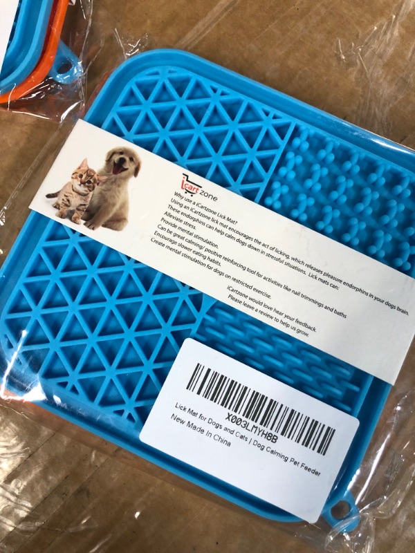 Photo 3 of ***non refundable bundle****
iCartzone Large Lick Mat for Dogs and Cats | Dog Food Mat with Suction Cups | Dog Anxiety Relief | Dog Lick Mat Slow Feeder | Dog Licking mat | Food Lick mat for Cats | Dog Calming Pet Feeder (2 Pack)