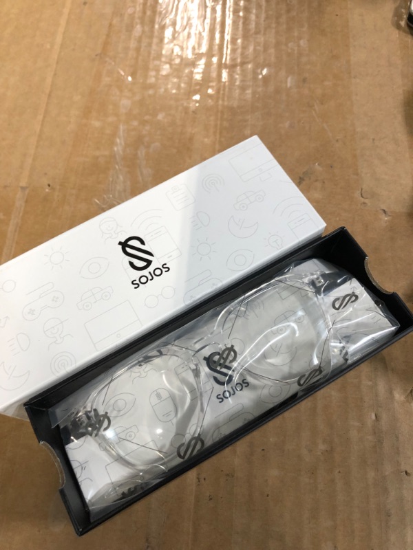 Photo 1 of SOJOS Square Anti Eyestrain Blue Light Blocking Glasses for Women Computer Small Face Clear Bluelight Blocker Eyeglasses Transparent