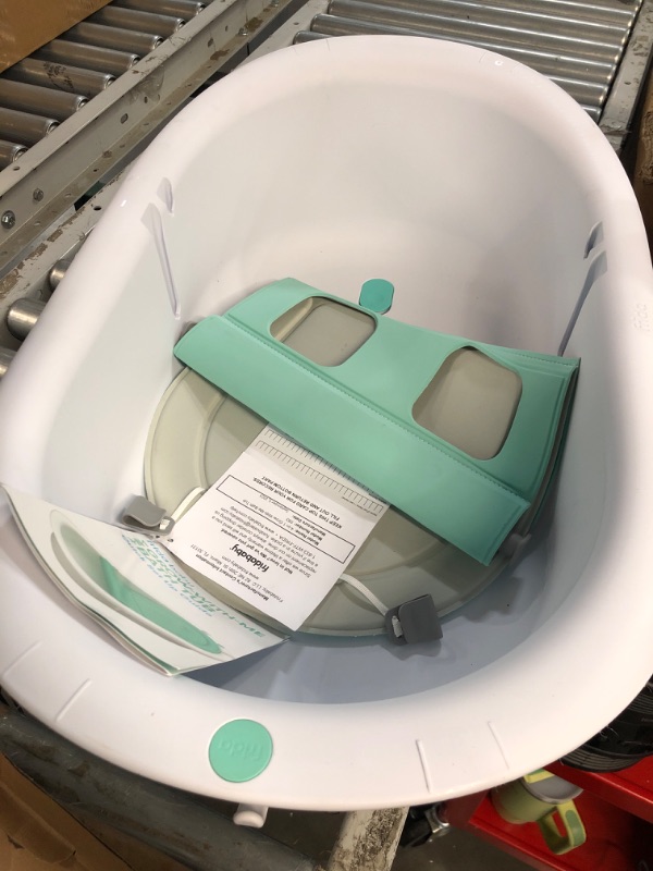 Photo 2 of 4-in-1 Grow-with-Me Bath Tub by Frida Baby Transforms Infant Bathtub to Toddler Bath Seat 