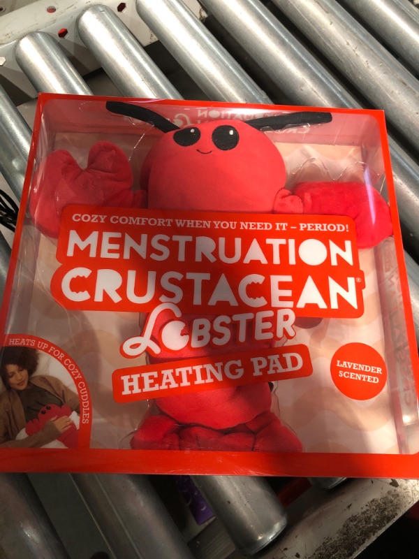 Photo 2 of WHAT DO YOU MEME? Menstruation Crustacean – Cuddly & Cute 14" Lobster Plush with Lavender Scented Heating Pad