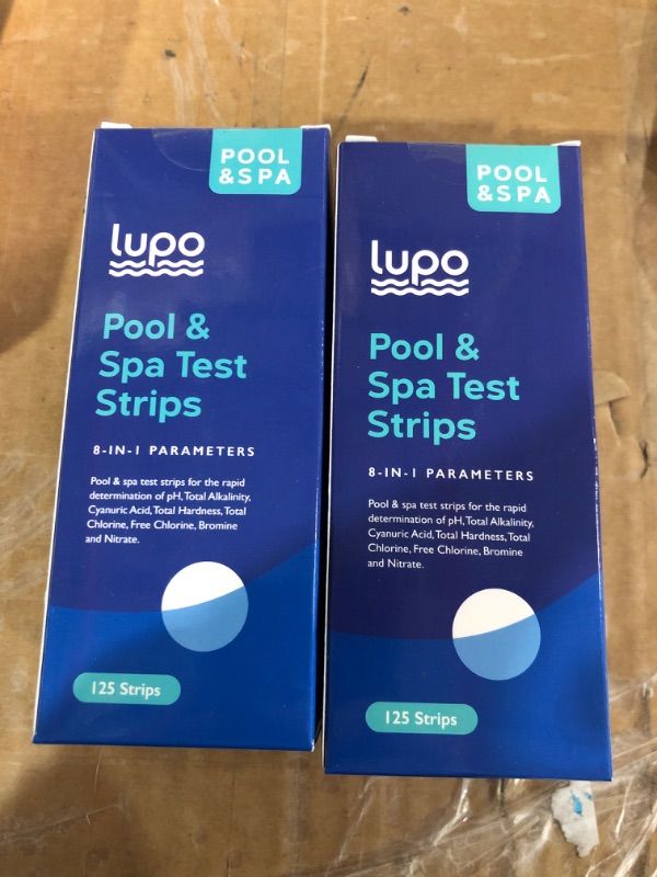 Photo 2 of (Bundle of 2/ No refunds) Lupo 8-in-1 Swimming Pool and Spa Test Strips for pH,