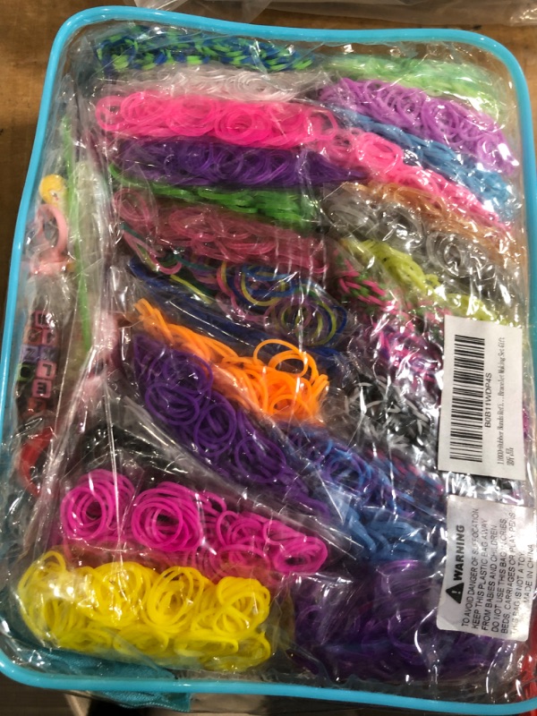 Photo 2 of 11000+Rubber Bands Refill Loom Set:Colorful Loom Rubber Bands in 28 Colors,11,000 DIY Loom Bands,300 Clips,240 ABC Beads,40 Beads,15 Charms,5 Crochet Hooks,4 Y Looms,DIY CraftBracelet Making Set Gift