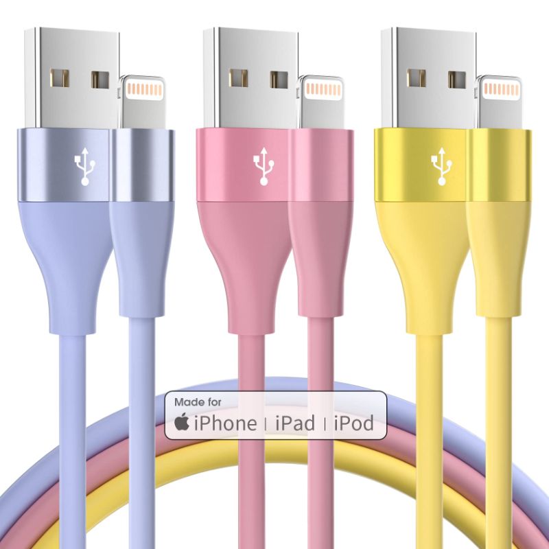 Photo 1 of (Bundle of 2/ No refunds) SwaggWood iPhone Charger [Apple MFi Certified] 3Pack 10FT Lightning Cable Fast Charging