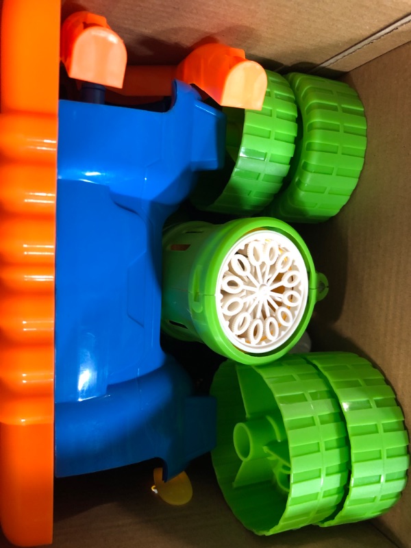 Photo 1 of Bubble Lawn Mower for Toddler, Automatic Bubble Mower Set Incl. Bubble Solution  - Blue
