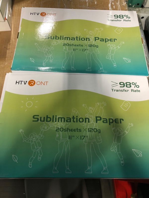 Photo 2 of (Bundle of 2/ No Refunds) HTVRONT Sublimation Paper - Sublimation Transfer Paper  20 sheets 11*17"