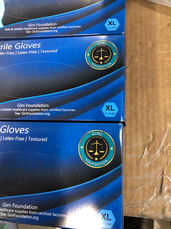 Photo 2 of (Bundle of 3/ No Refunds) Gini Foundation Nitrile Protective Gloves XL 
