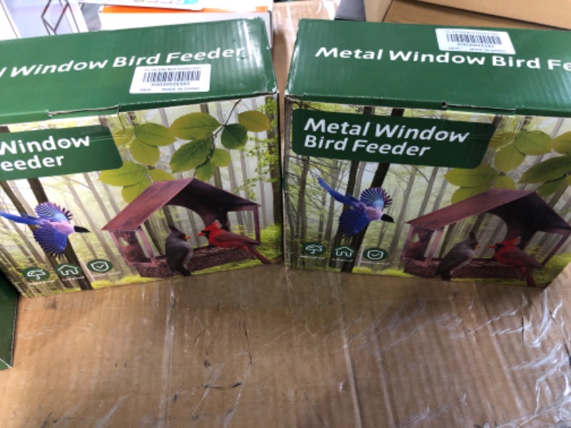 Photo 1 of (Bundle of 2/No Refunds) TC-DCDM Window Bird Feeder with Clear Strong Suction Cups×3, Adhesive Sheet×3, 