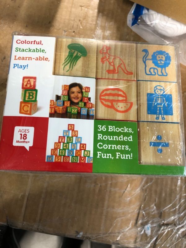 Photo 2 of Oaktown Supply Wooden Blocks, 36 Large Stacking and Building Blocks for Toddlers 1-3 Years 