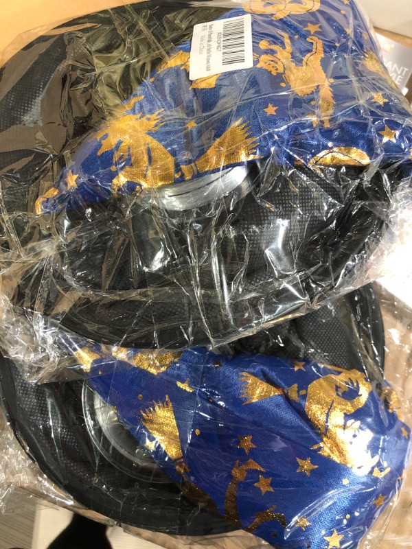 Photo 3 of (Bundle of 2/ No Refunds) Phedrew 10 Pieces Halloween Witch Hat Halloween Blue and Gold 01