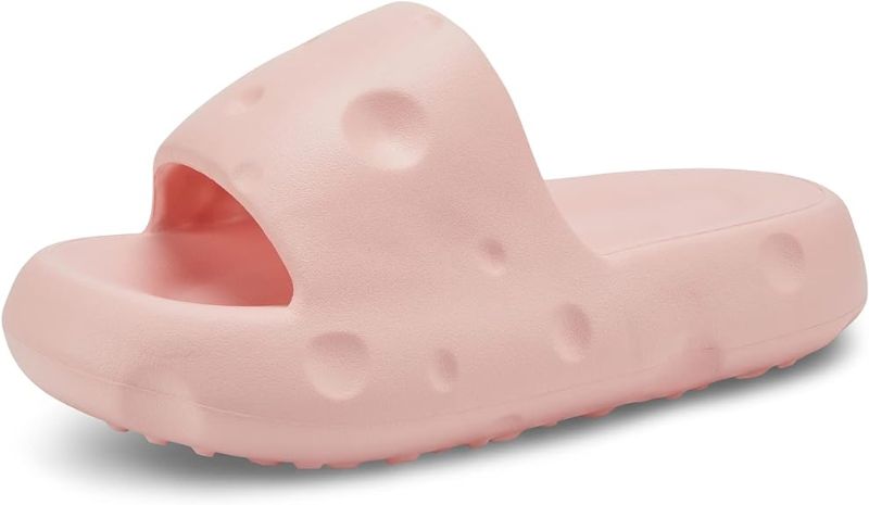 Photo 1 of incarpo Cheese Sandals Cheese Slides for Women Ultimate Comfort Soft Non-Slip Indoor Slippers Shower Shoes Cushioned Thick Sole (size 38-39)