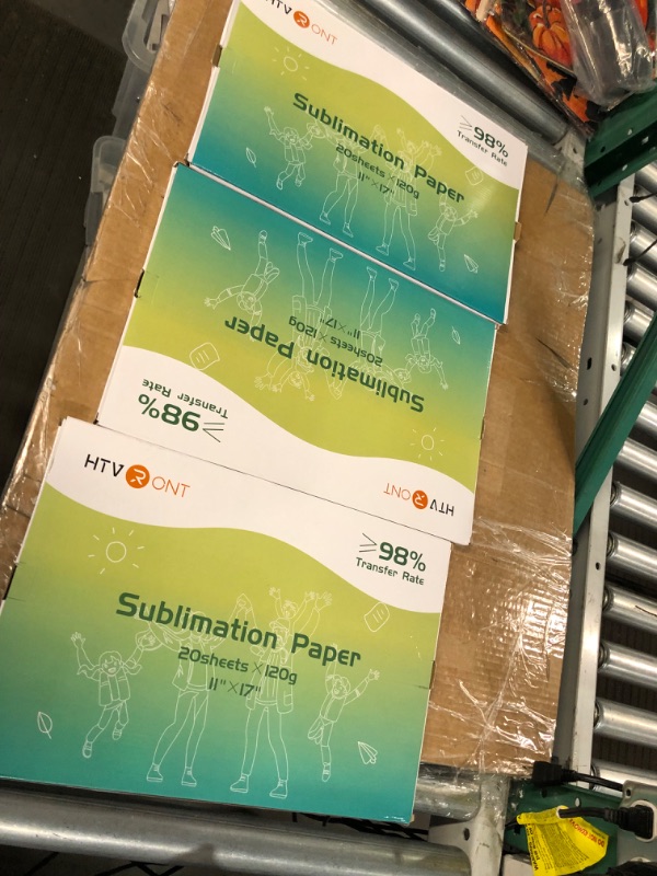 Photo 1 of HTVRONT Sublimation Paper - Sublimation Transfer Paper Compatible with Inkjet Printer (20 sheets 11 * 17") (3 Pack)